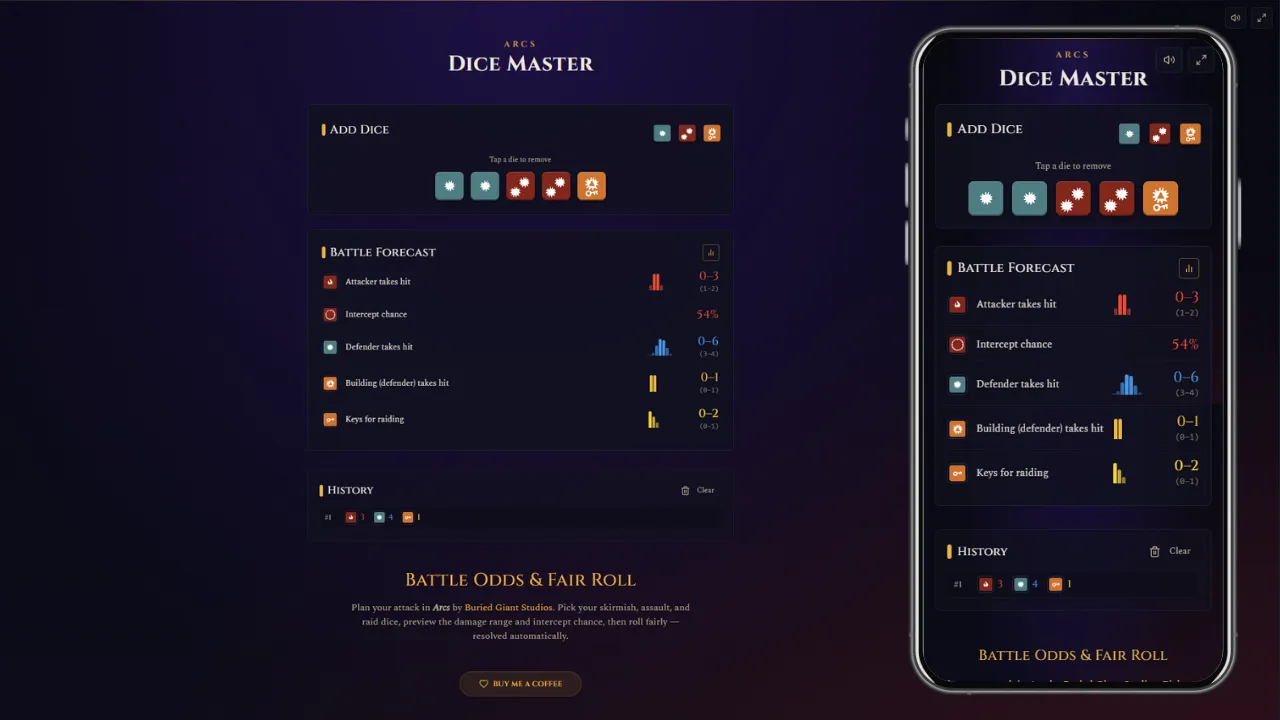 Arcs Dice Master