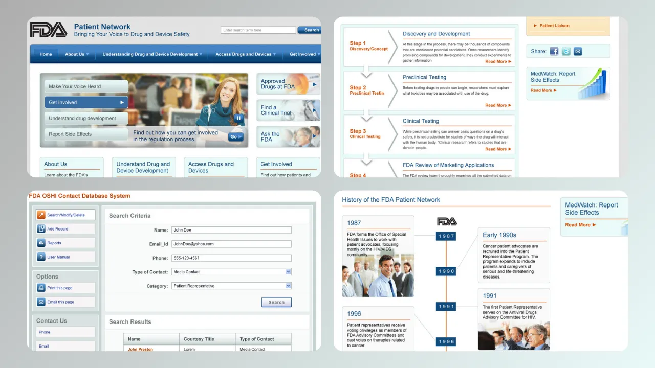 FDA website screenshot