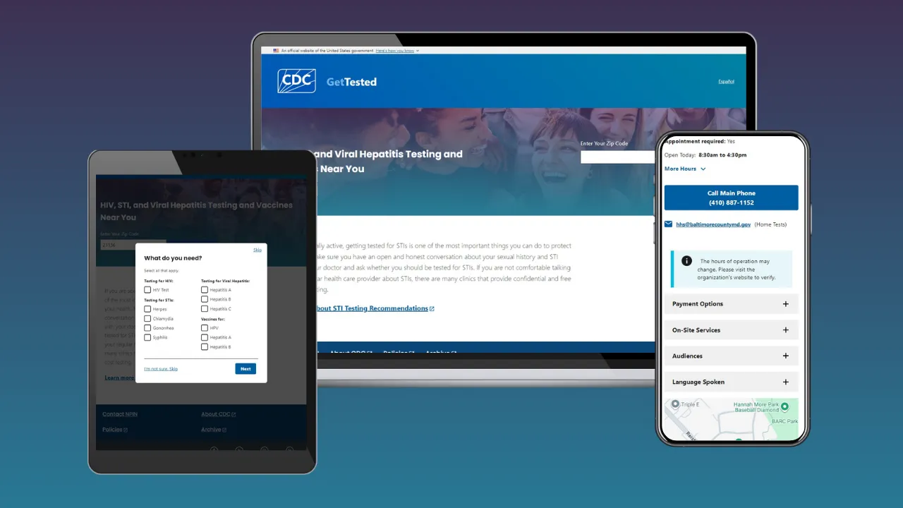 GetTested website screenshot