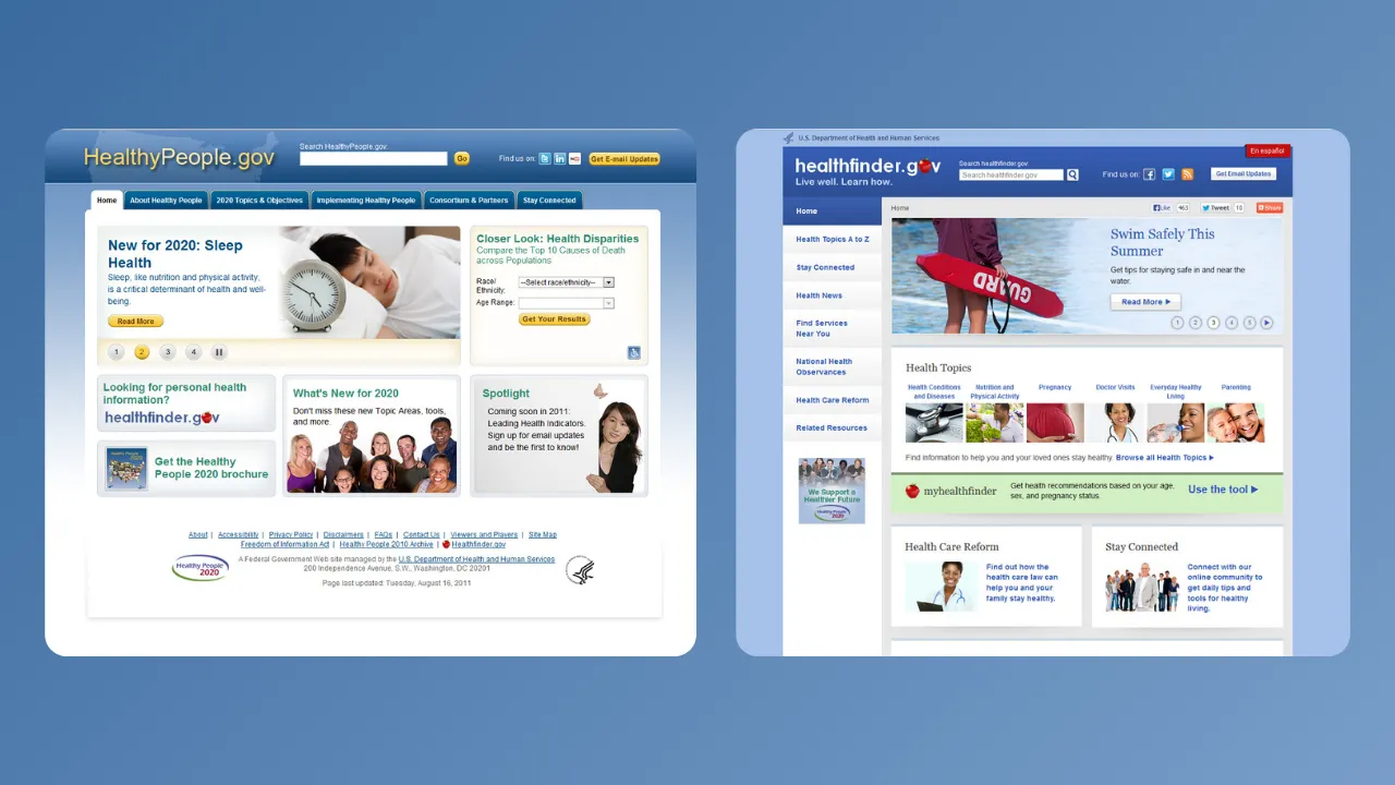 HealthyPeople website screenshot