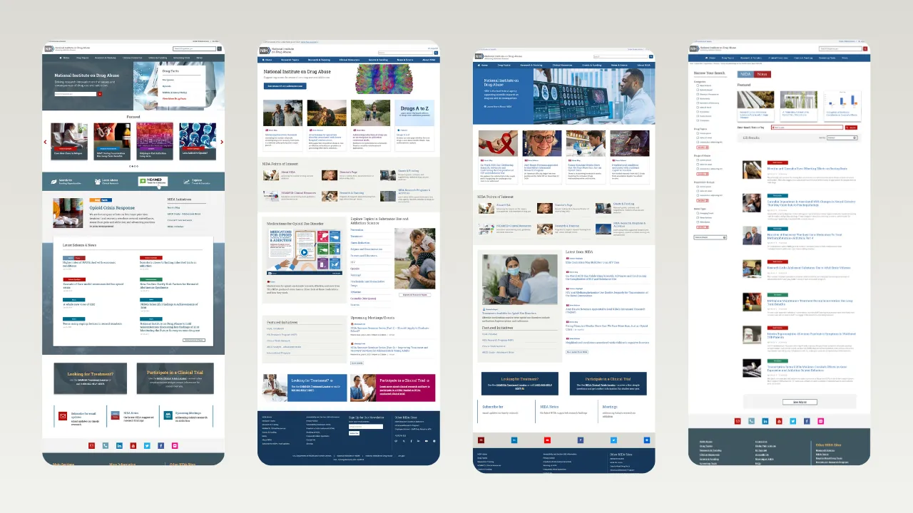 National Institute on Drug Abuse website screenshot