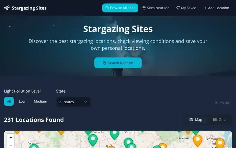 Stargazing Sites
