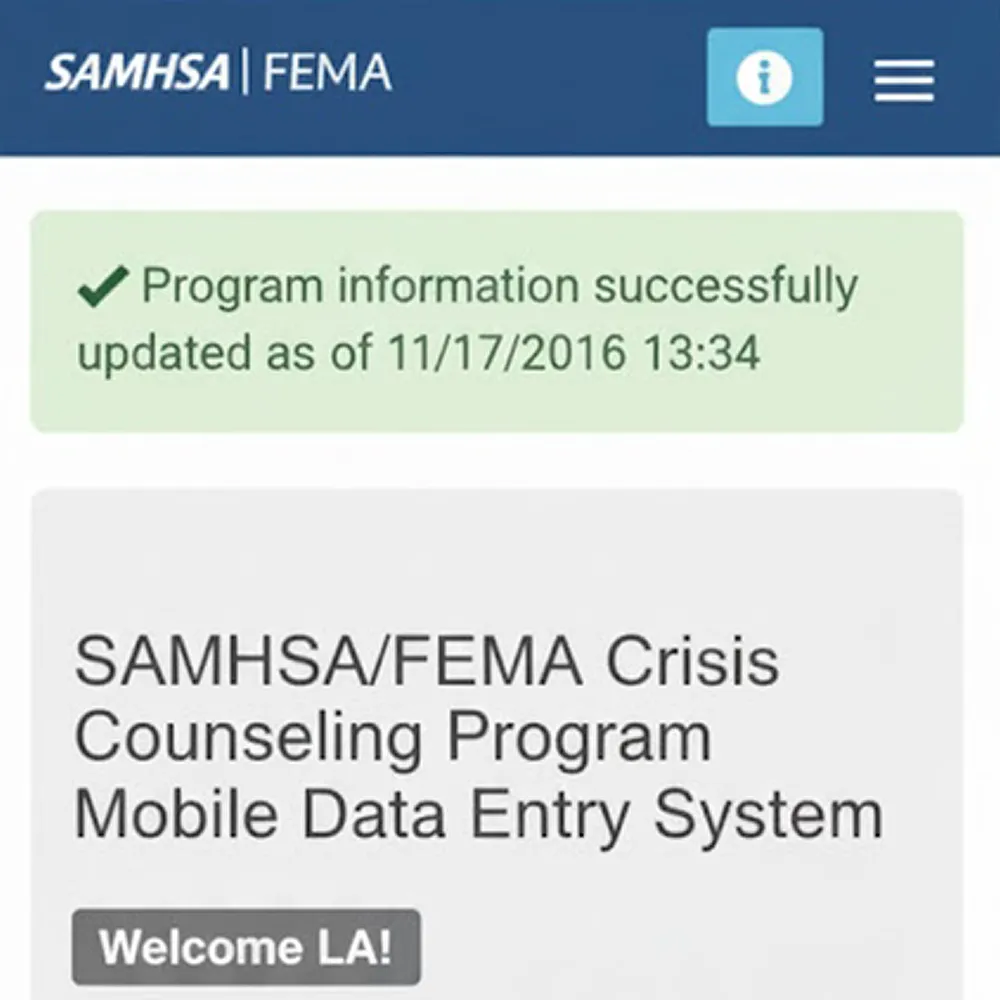 DTAC CCP mobile data entry interface